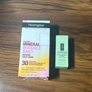 Neutrogena Mineral Invisible Daily Defense SPF 30 & 0.1 Fl oz clearing gel